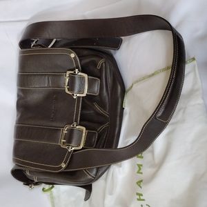 Longchamp leather bag with dustcover